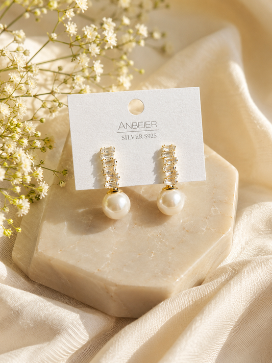 Pearl Luxe Silver Studs