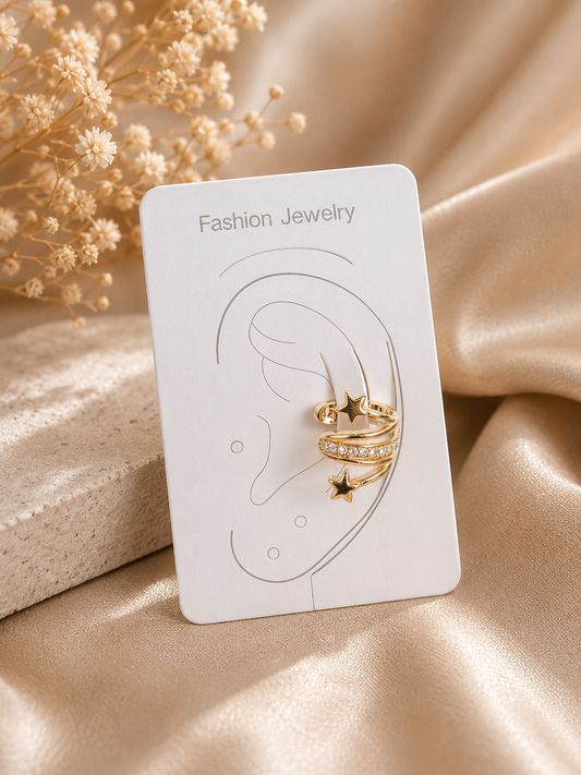 Celestial Star Gold Ear Cuff - Single Piece