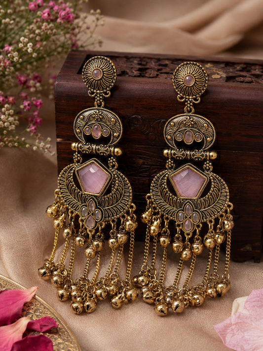 Blush Heirloom Kashmiri Earrings