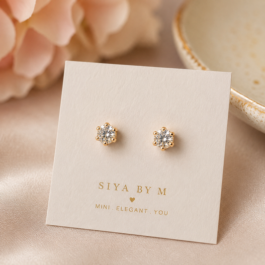 Crystal bloom mini second studs