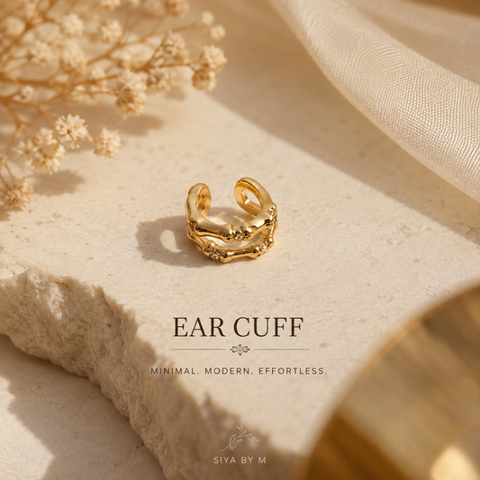 Antique Luxe Double-Layer Ear Cuff (Single Piece)