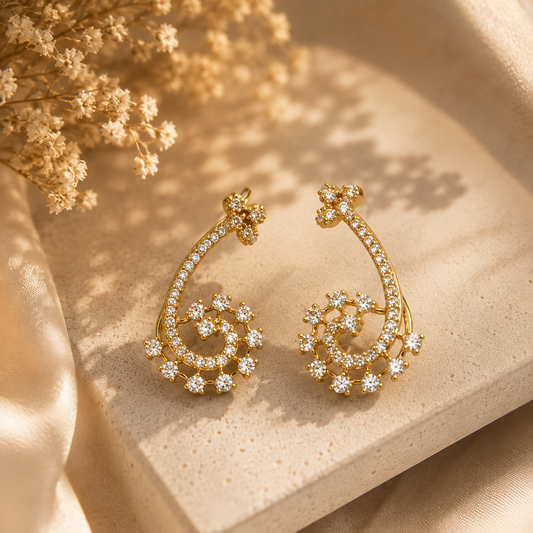 Golden Swirl Ear Cuff  Set