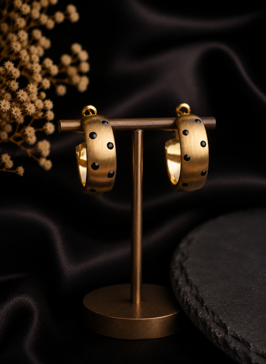Chic Polka Dot Hoops