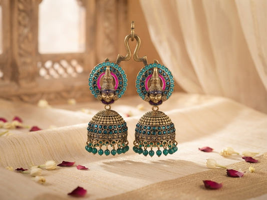Peacock Royale Kathakali Jhumka
