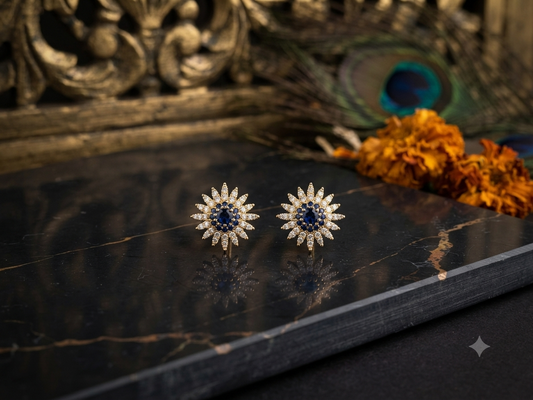 Midnight Blue Halo Studs