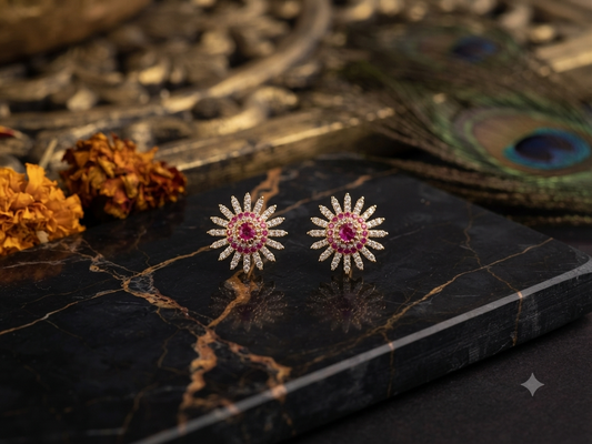 Ruby Radiance Studs