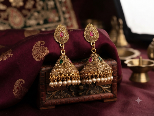 Gulnaar Kundan Jhumka