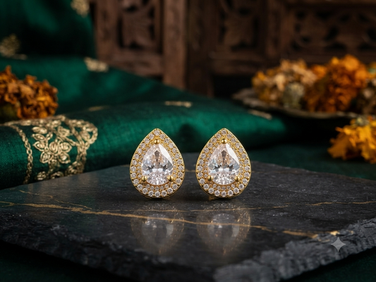 Crystal Royale Teardrop Studs