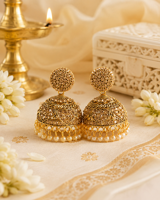 Champagne Festive Heritage Jhumka